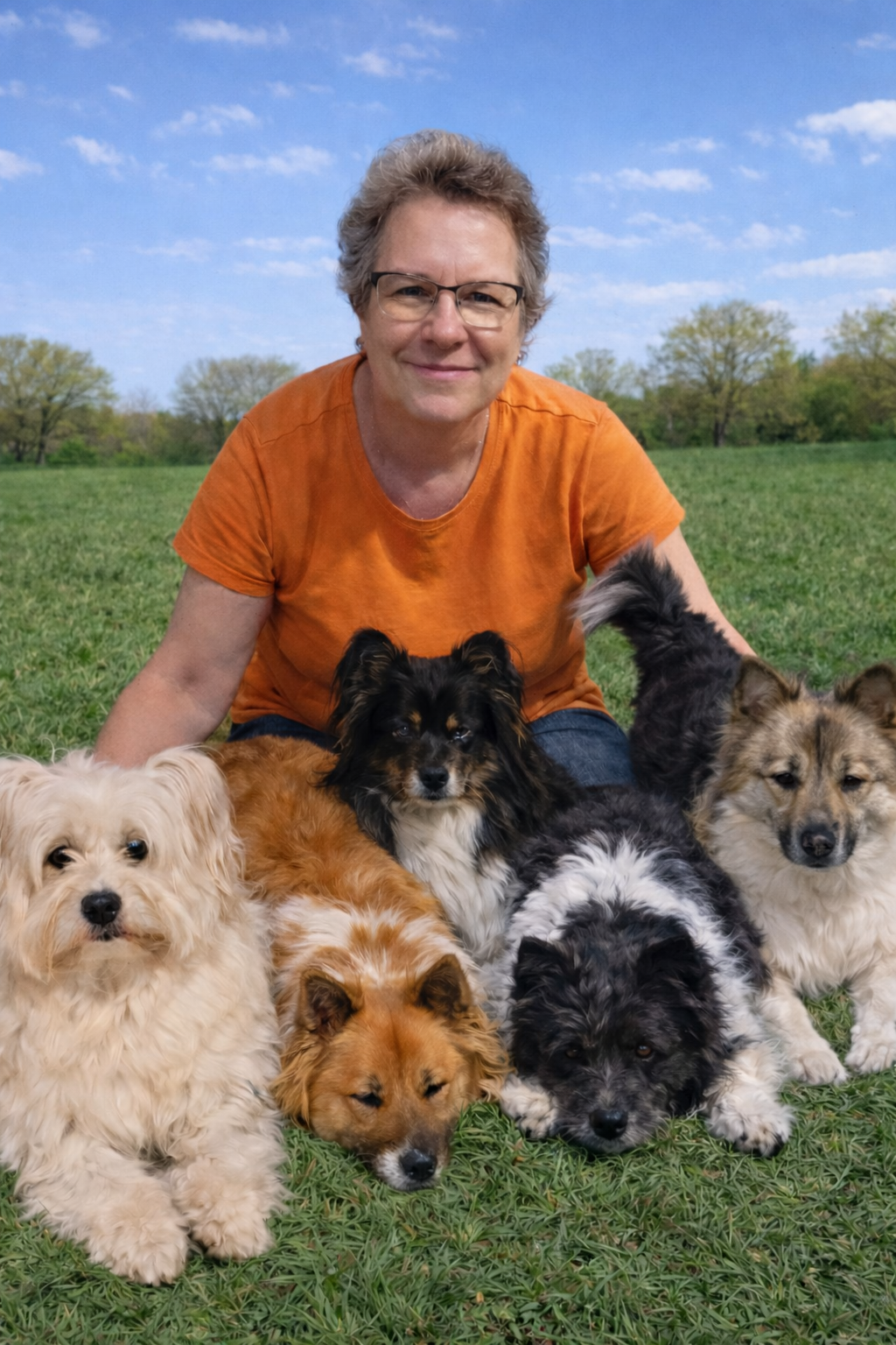 Familie mit Hunden